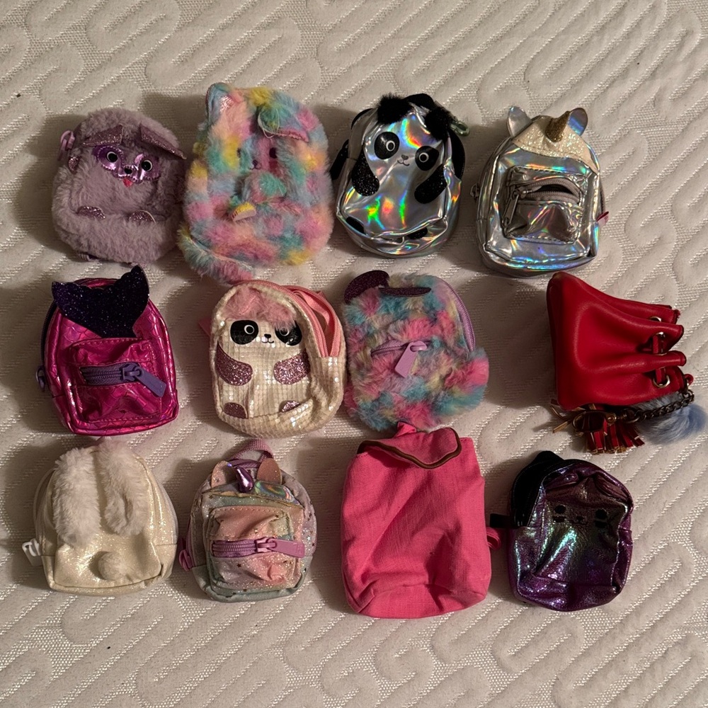 Kids Plush Mini Backpack Assorted Colors - Cute Faux Fur & Sparkle Styles